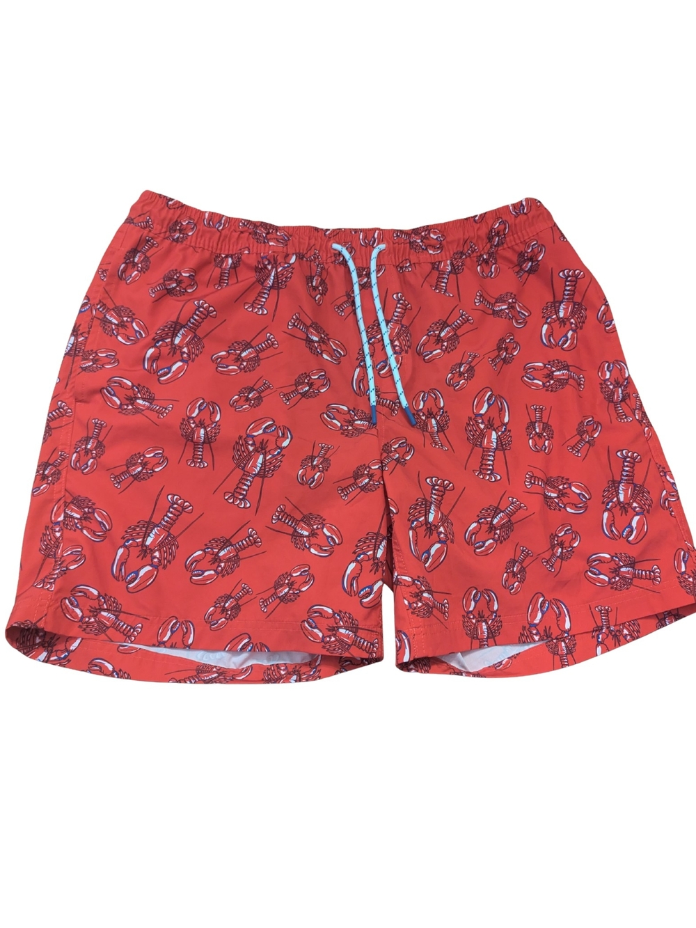 EUC Members Mark Mens Large Resort Swim Trunks Lobster Red Performance Liner